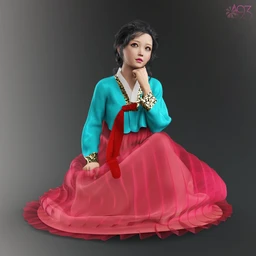 a93 – dForce Hanbok for G8F and G8.1F