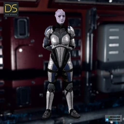 Asari Adept Justicar for Genesis 8 Female
