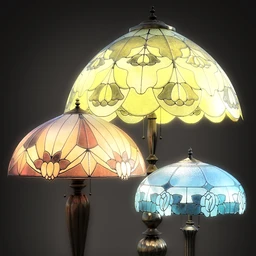 B.E.T.T.Y. Stained Glass Lamps
