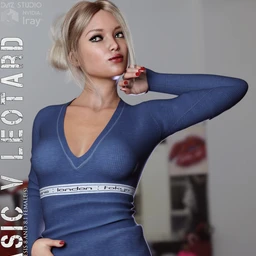 Basic V Leotard for Genesis 8 and 8.1 Females