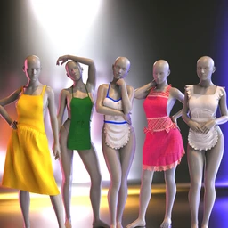 dForce Aprons Mega Pack for Genesis 8 and 8.1 Females