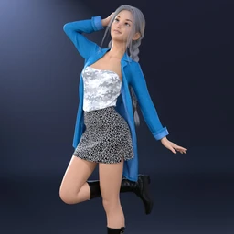 dForce Big Jacket Outfit for Genesis 8 Females
