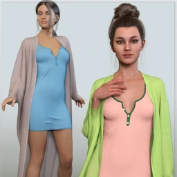dForce Casual Summer Outfit for Genesis 8 and 8.1 Females