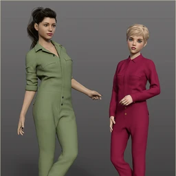 dForce H&C Coverall jumpsuit outfits for Genesis 8 Female(s)