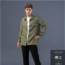 dForce HnC Shirt Jacket Outfit for Genesis 8 Males