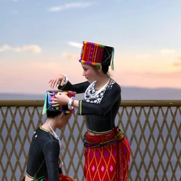 dForce Jingpo Outfit for Genesis 8 and 8.1 Females