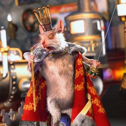 dForce Mouse King Cape and Accessories for Genesis 8.1 Males