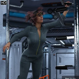 dForce Space Tech Utility Jumpsuit for Genesis 8 Female(s)