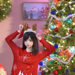 dForce SU Cute Christmas Suit for Genesis 8 and 8.1 Females