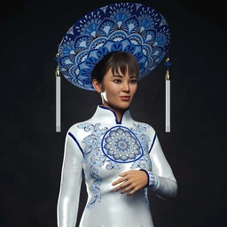 dForce Vietnamese Princess Outfit For Genesis 8 and Genesis 8.1 Females