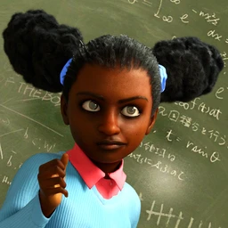 Double Puff Afro Puff Hair Style for Genesis 8 Females
