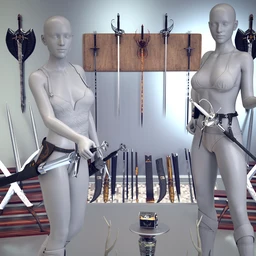 Drow Weapons Megapack A for Genesis 8 and 8.1 Females