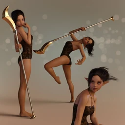 Elven Warrior Poses and Prop for Genesis 8 Female and Mika 8
