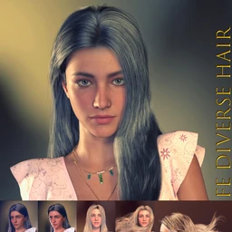 FE Diverse Hair Vol 1 for Genesis 8 and 8.1 Females