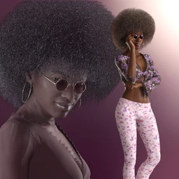 Groovy Lady dForce Hair and Clothing for Genesis 8 and 8.1 Female