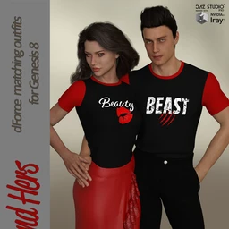 HisNHers dForce Matching Outfits for Genesis 8