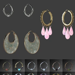 Hoop Earrings Collection for Genesis 8 and 8.1 Females
