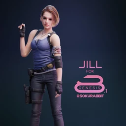 Jill Valentine For Genesis 8 and 8.1 Female