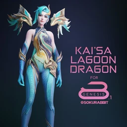 KaiSa Lagoon Dragon For Genesis 8 and 8.1 Female