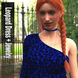 LeopardDress Outfit for Genesis 8 Female