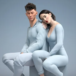 Lookbook for Two Poses and Expressions for Genesis 8.1 Male and Female
