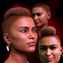M3DVTO Crest Hair and Earrings for Genesis 8 and 8.1 Females
