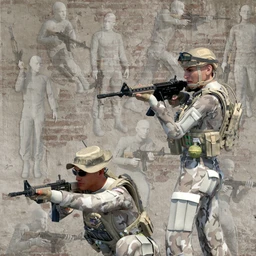 M4A1 Gun and Poses for Genesis 8