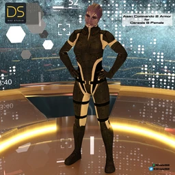 Medium Asari Commando Armor for Genesis 8 Female