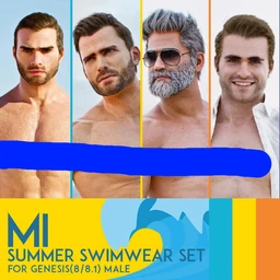 MI Summer Swimwear Set for Genesis 8 and 8.1 Males