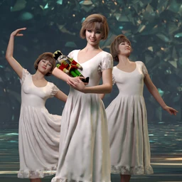 Nutcracker Dance Poses for Clara 8.1 and Genesis 8.1 Female