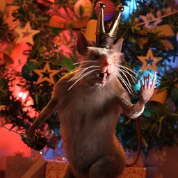 Nutcracker poses for Mouse King