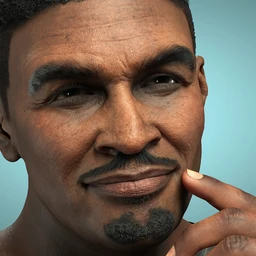 Pencil Mustache and Goatee for Genesis 8.1 Males