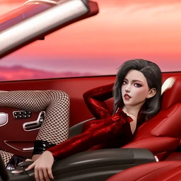 Photogenic Poses on Upper Class Roadster for Genesis 8 and 8.1 Female