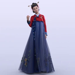 Pretty Textures for dForce Hanbok for G8F and G8.1F