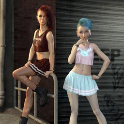 Riot Grrl dForce Outfit for Genesis 8 and Genesis 8.1