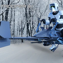 Scout Trooper 8.1 For Genesis 8.1 Male + Speeder
