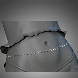X-Fashion Dreams Mesh Lingerie Belly Chain for Genesis 8 Females