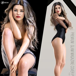 Z Glam Magazine Cover Pose Collection for Genesis 8 and 8.1 Female