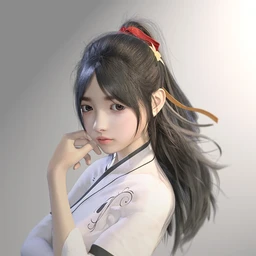 Sue Yee Half Shawl Long Hair for Genesis 8 and 8.1,DAZ模型