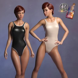 1 Piece Bathing Suit for La Femme for Poser 11