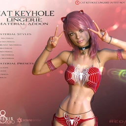 Cat Keyhole Lingerie Material Add-on for G8F