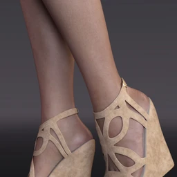 Cricket Wedge Sandals for Genesis 8 Female(s)