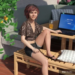 dForce Flutter Sleeve Outfit for Genesis 8 Female(s)