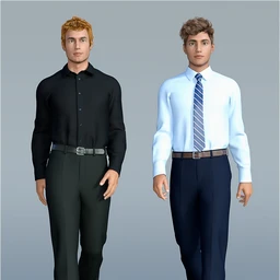 dForce H&C Dress Shirt Outfit for Genesis 8 Male(s)