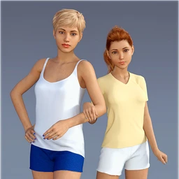 dForce H&C Sleep Shorts Outfits for Genesis 8 Female(s)