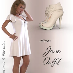 dForce Jane Outfit for Genesis 8 Female(s)