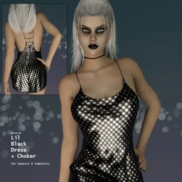 dForce lil Black Dress for Genesis 8 Females