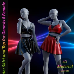 dForce Skater Skirt with Top for Genesis 8 Female