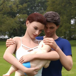 Family Poses for Caryn and Tobyn with Genesis 8