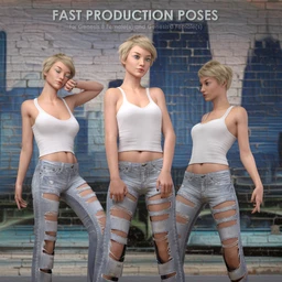 Fast Production Poses for Genesis 3 and 8 Female